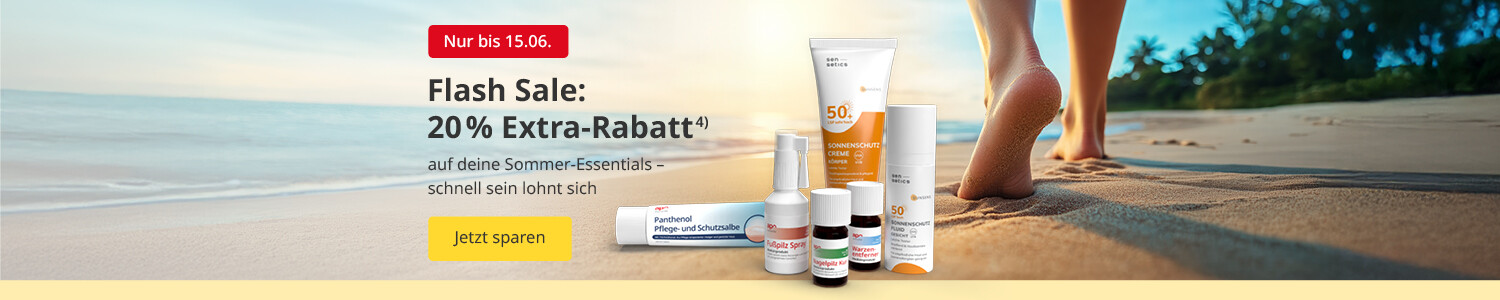 Flash Sale: 20 % Extra-Rabatt auf alle Produkte der Marken apodiscounter und sensetics