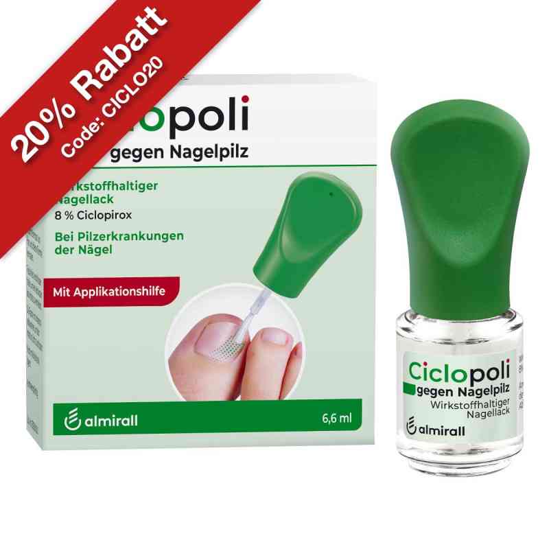 Ciclopoli gegen Nagelpilz mit Applikationshilfe 6.6 ml von ALMIRALL HERMAL GmbH PZN 02247667