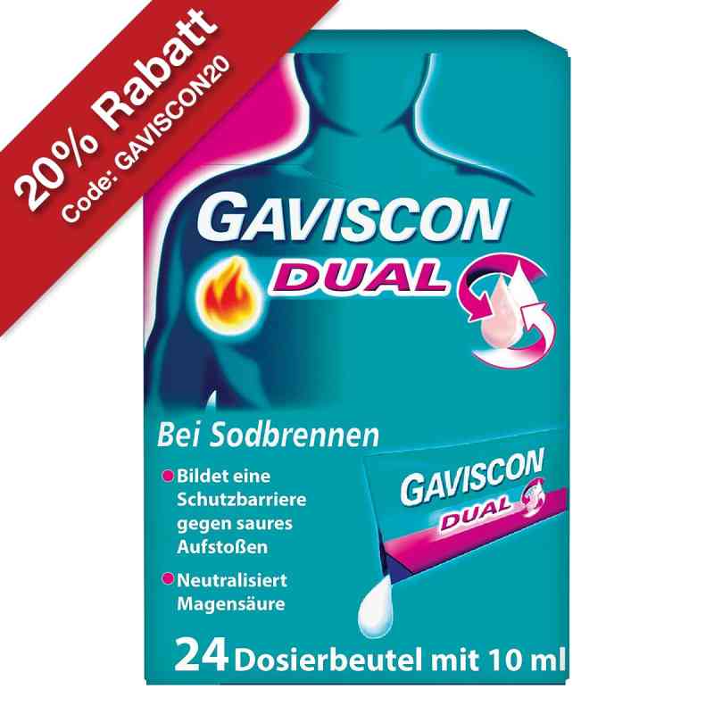 GAVISCON Dual Suspension mit Zweifachwirkung gegen Sodbrennen 24X10 ml von Reckitt Benckiser Deutschland GmbH PZN 04363834