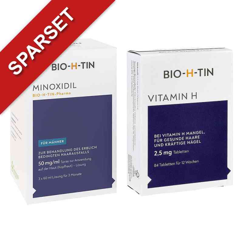BIO-H-TIN Minoxidil 50mg/ml Männer + Vitamin H 2,5 mg Tabletten 1 Pck von Dr. Pfleger Arzneimittel GmbH PZN 08104513