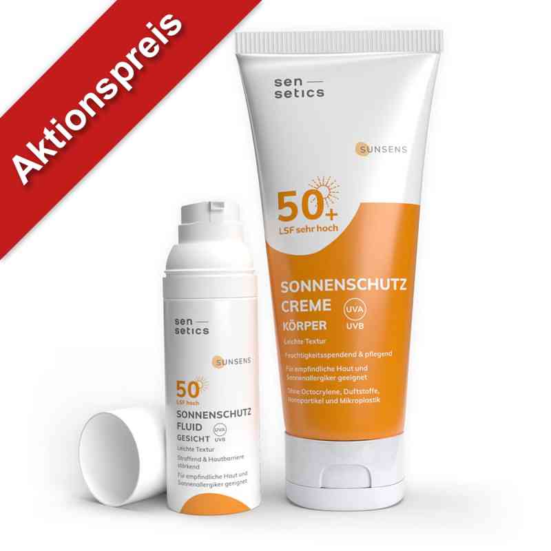 sensetics Sonnenschutz für empfindliche Haut: Gesicht + Körper 50+200 ml von apo.com Group GmbH PZN 08105325