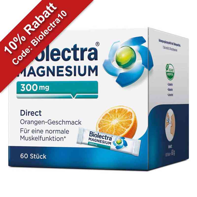 Biolectra Magnesium 300 mg Direct Orange 60 stk von HERMES Arzneimittel GmbH PZN 09617328