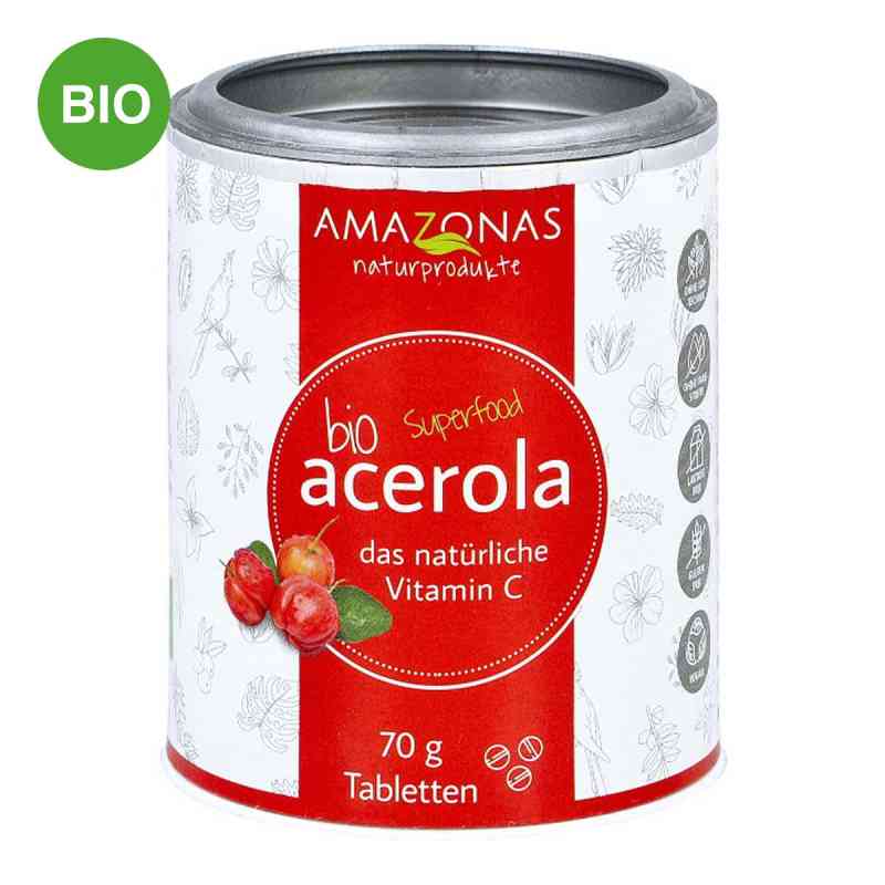Acerola 100% Bio natürliches Vitamine c Lutschtabletten 70 g von AMAZONAS Naturprodukte Handels GmbH PZN 13365565