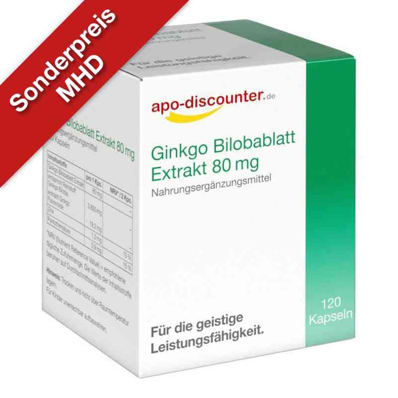 Ginkgo Bilobablatt Extrakt 80 mg Kapseln von apo-discounter 120 stk von apo.com Group GmbH PZN 16705174