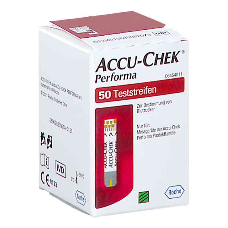 Accu Chek Performa Blutzucker Teststreifen 50 stk von ROCHE DIABETES CARE AUSTRIA GMBH PZN 08201336