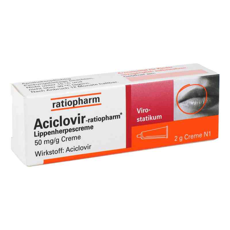 Aciclovir ratiopharm Lippenherpescreme 2 g von ratiopharm GmbH PZN 02286360