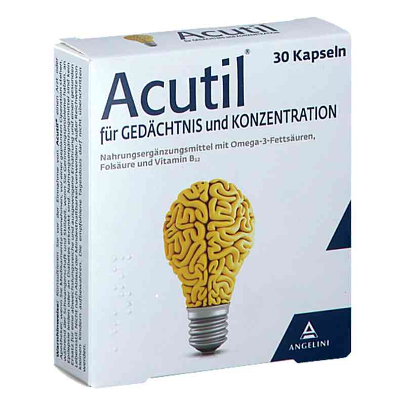 Acutil Kapseln für Gedächtnis und Konzentration 30 stk von ANGELINI PHARMA OESTERREICH GMBH PZN 08201588