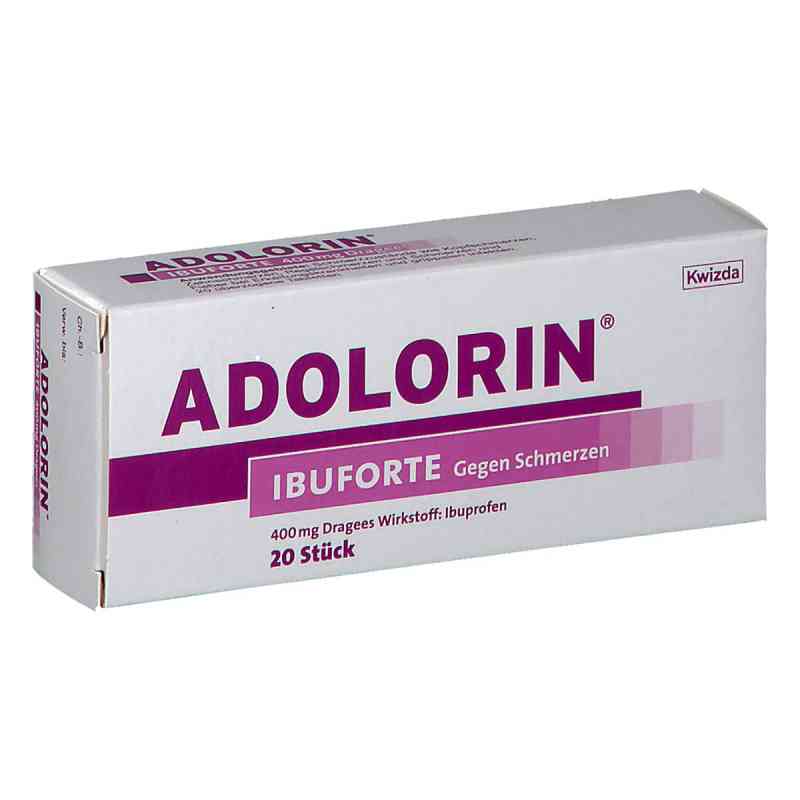 ADOLORIN Ibuforte 400 mg Dragees 20 stk von KWIZDA PHARMA GMBH    PZN 08200441