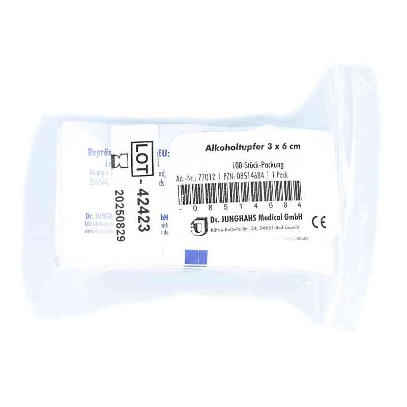 Alkoholtupfer 3 X 6 Cm Steril 100 Stück Kaufen Versandapotheke
