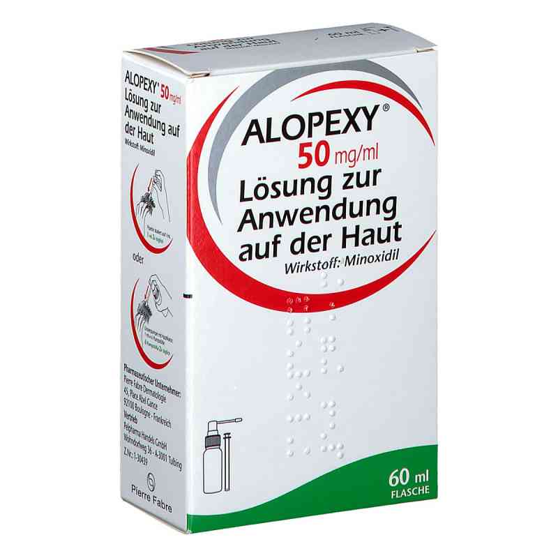 Alopexy 5% Lösung zur Anwendung bei Haarausfall mit Minoxidil 60 ml von PELPHARMA HANDELS GMBH           PZN 08200838