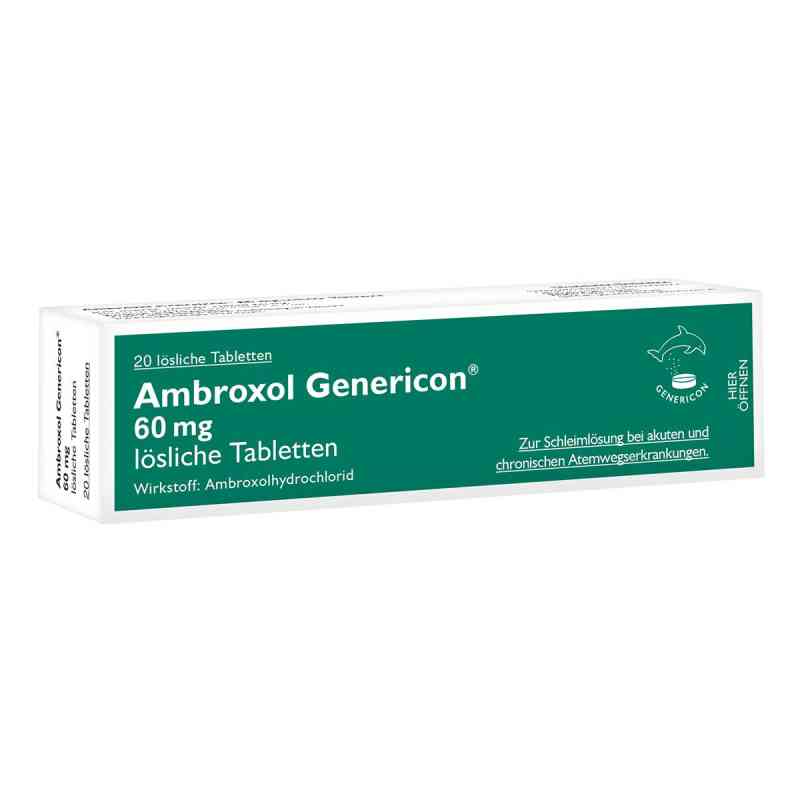 Ambroxol Genericon 60 mg lösliche Tabletten 20 stk von GENERICON PHARMA GES.M.B.H. PZN 08200466
