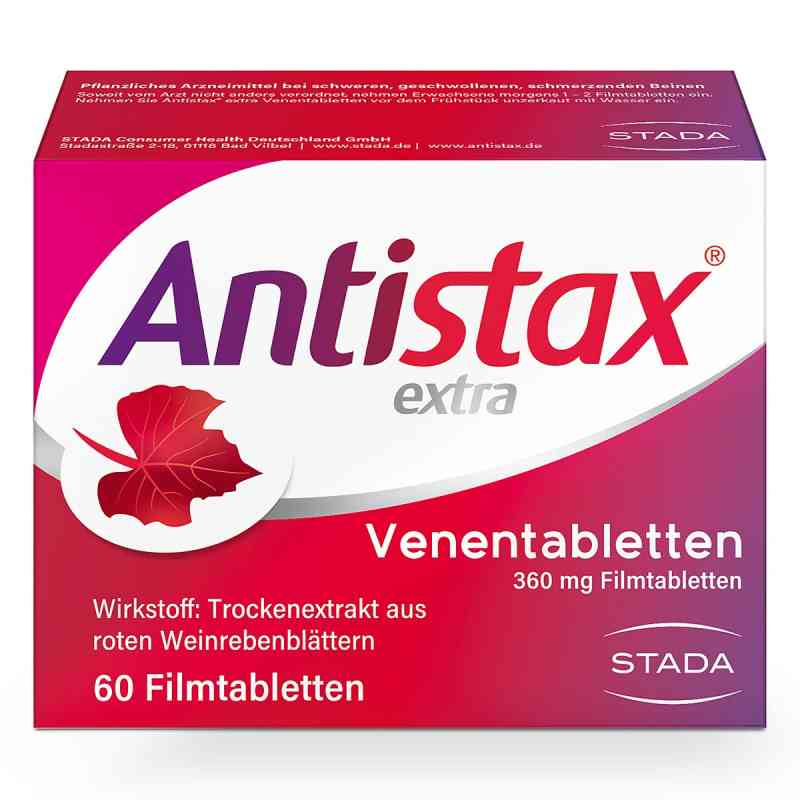 Antistax extra Venentabletten bei Venenleiden & Venenschwäche 60 stk von STADA Consumer Health Deutschland GmbH PZN 00002335