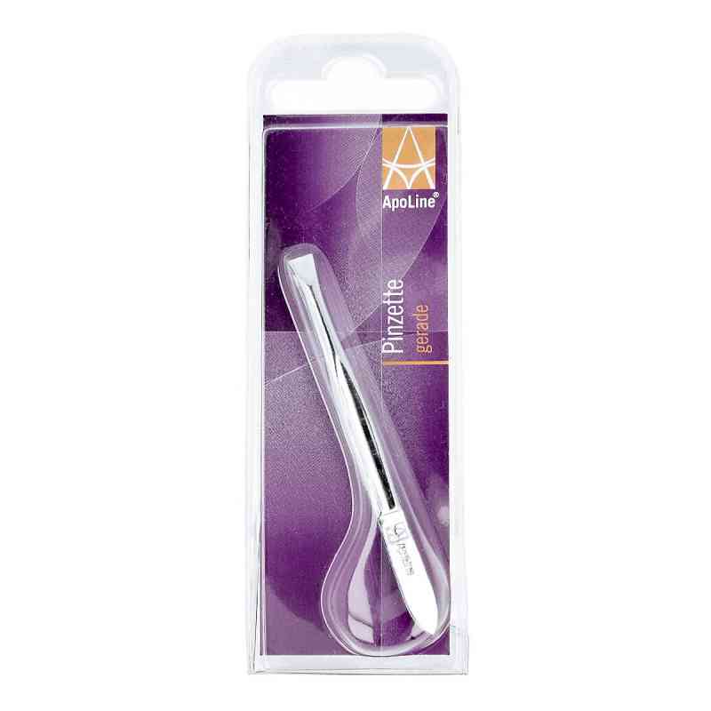 Apoline Pinzette gerade 8 cm verchromt 1 stk von WEPA Apothekenbedarf GmbH & Co KG PZN 00149392