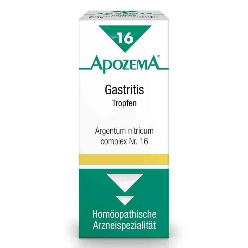 Apozema Gastritis Argentum nitricum complex Nummer 16 Tropfen 50 ml von APOMEDICA PHARMAZEUTISCHE PRODUKTE GMBH PZN 08200952