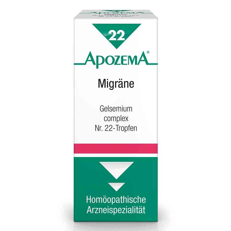 Apozema Migräne Gelsemium complex Nummer 22 Tropfen 50 ml von APOMEDICA PHARMAZEUTISCHE PRODUKTE GMBH PZN 08200815