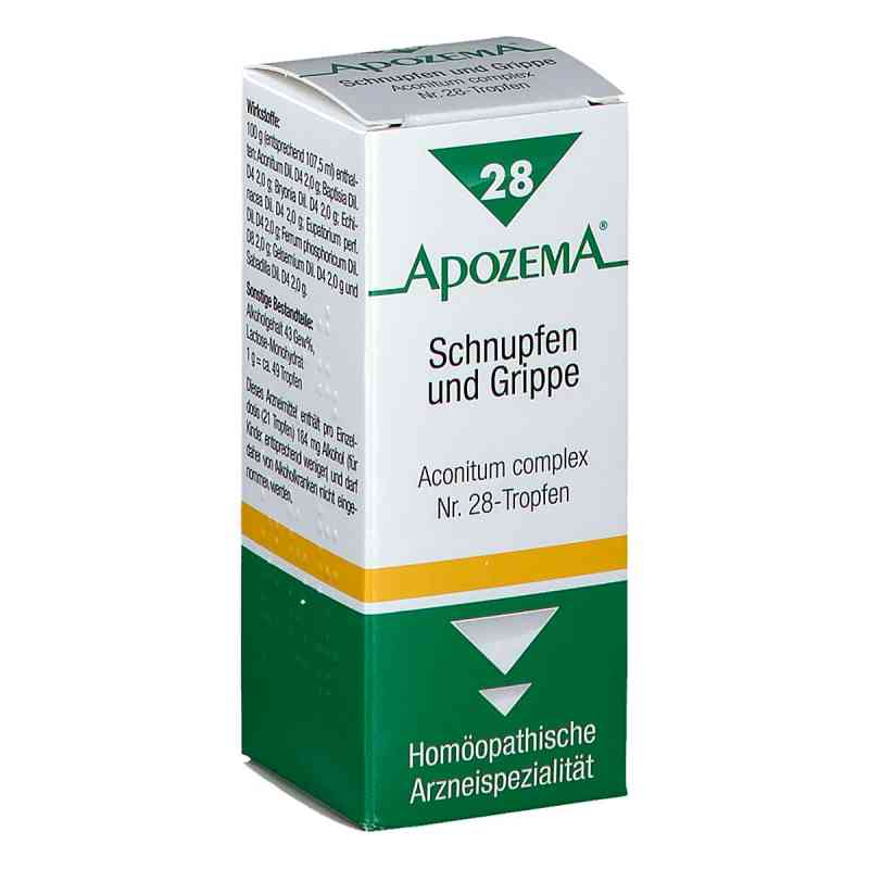 Apozema Schnupfen und Grippe Aconitum complex Nr.28 - Tropfen 50 ml von APOMEDICA PHARMAZEUTISCHE PRODUK PZN 08200947
