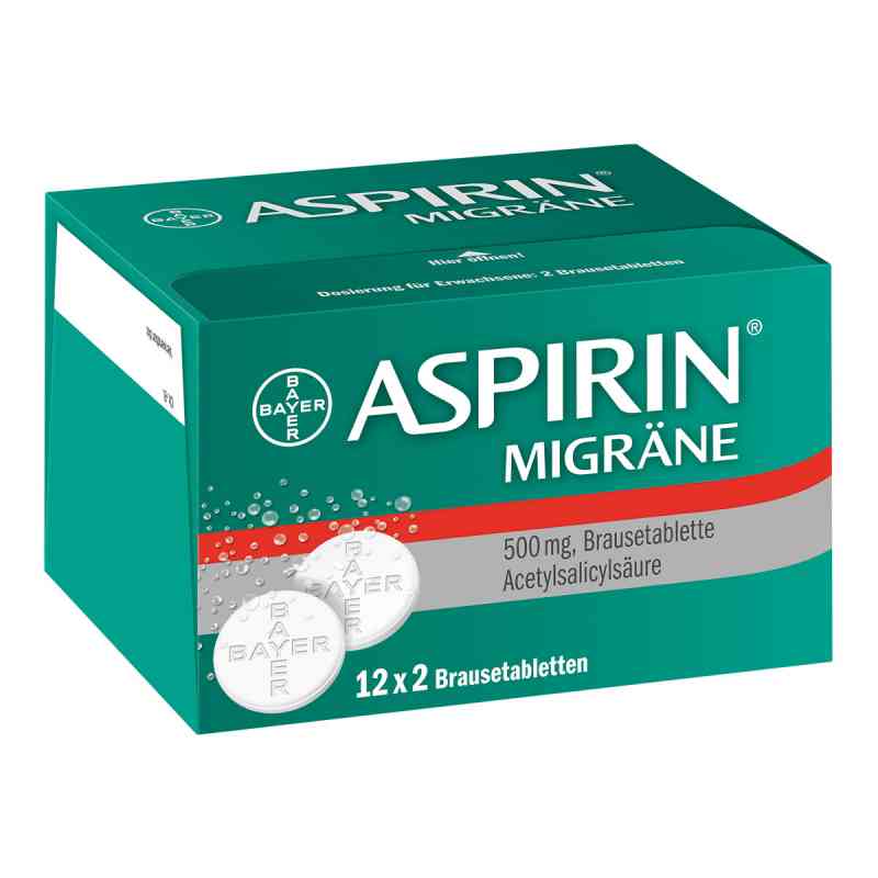 Aspirin Migräne Brausetabletten 24 stk von Bayer Vital GmbH PZN 00958298
