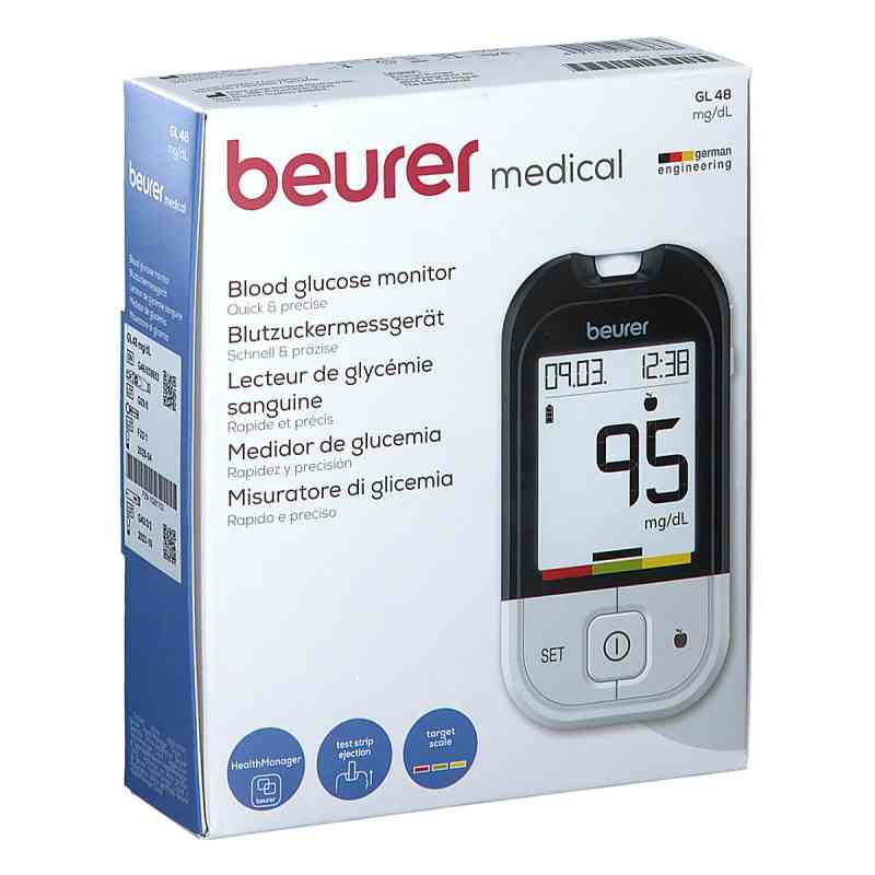 Beurer Gl48 Blutzuckermessgerät Mg/dl 1 stk von BEURER GmbH PZN 15261752