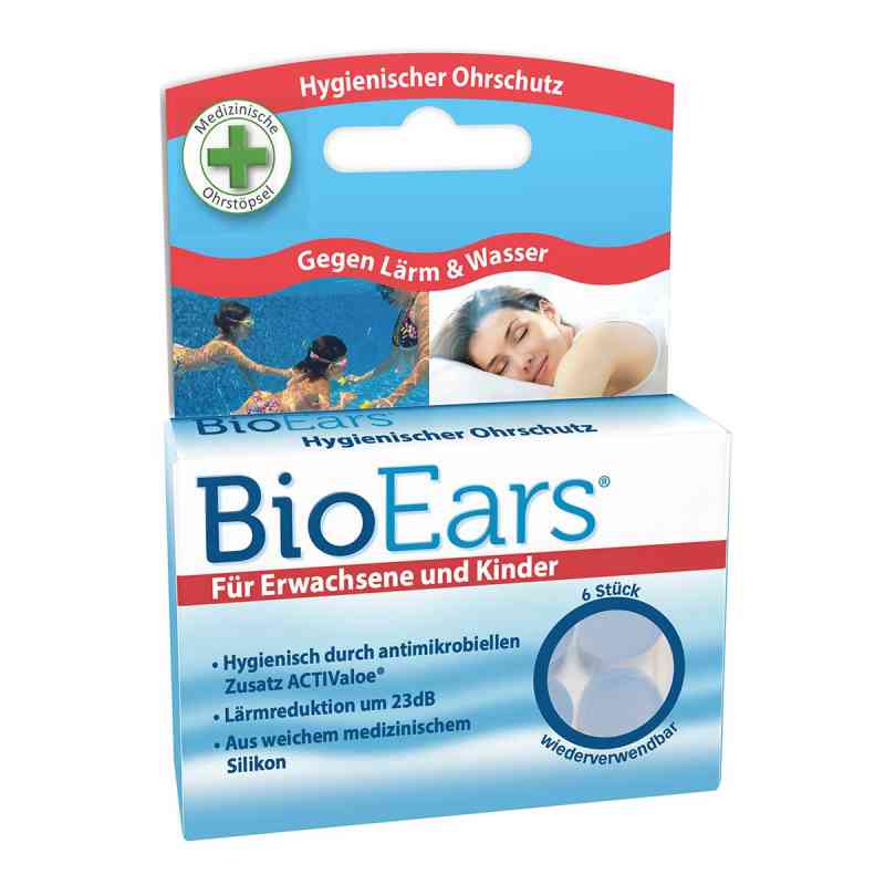 Bioears Silikon Ohrstöpsel antimikrobielle 6 stk von Cirrus Healthcare Products PZN 05468222
