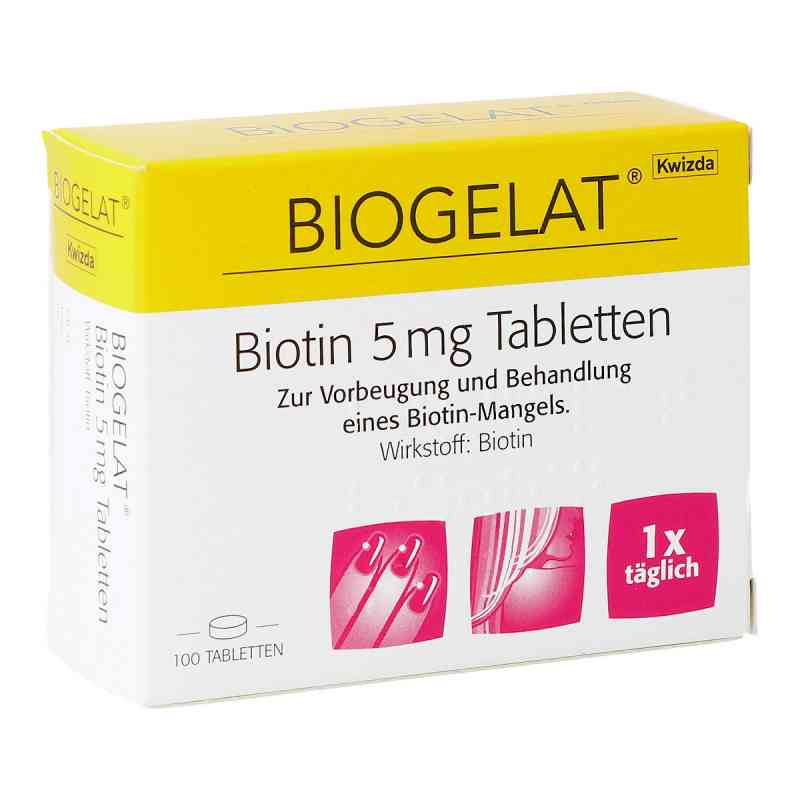 BIOGELAT Biotin 5 mg Tabletten 100 stk von KWIZDA PHARMA GMBH    PZN 08200362