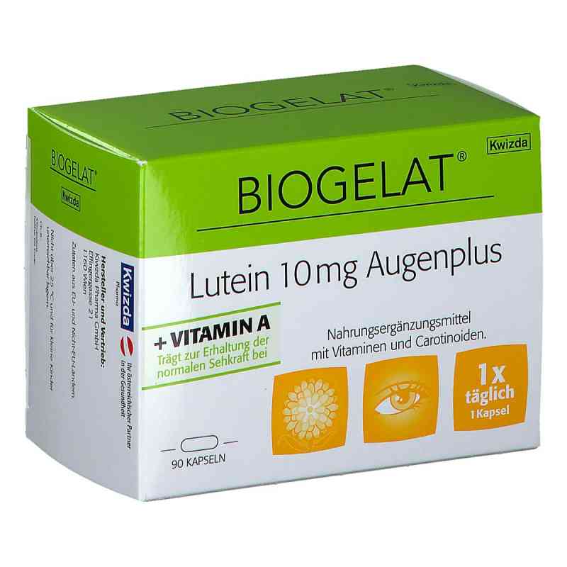 BIOGELAT Lutein 10 mg Augenplus Kapseln 90 stk von KWIZDA PHARMA GMBH    PZN 08200866
