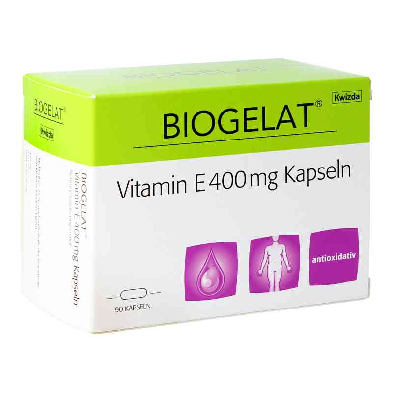 BIOGELAT Vitamin E Kapseln 400mg 90 stk von KWIZDA PHARMA GMBH    PZN 08200365