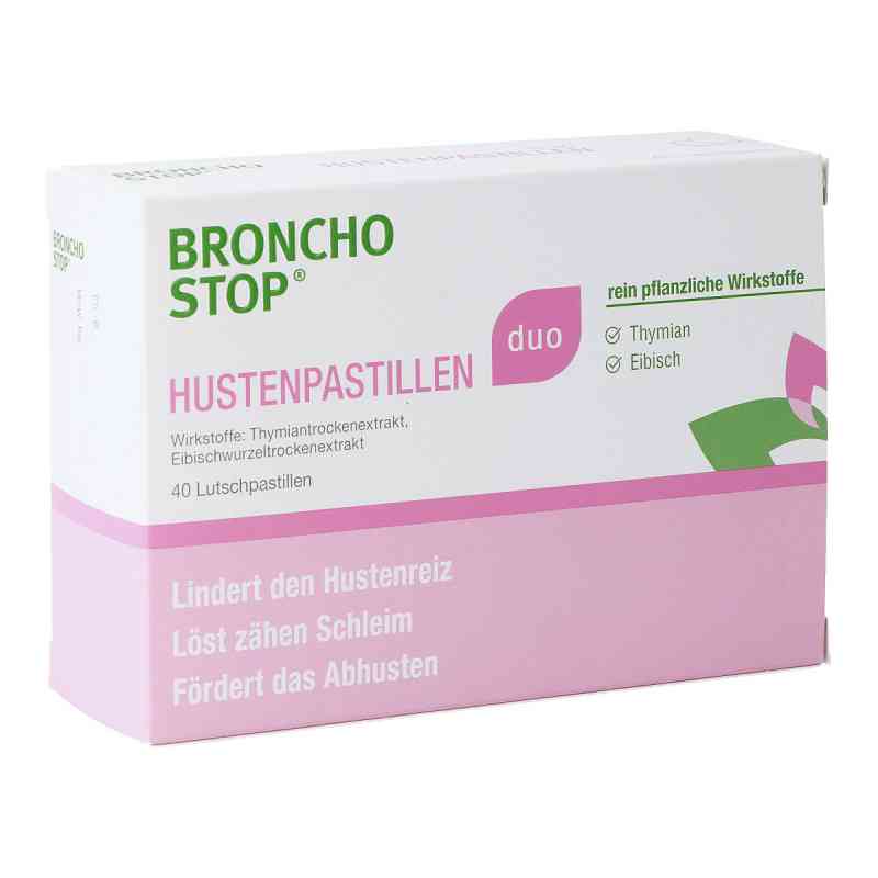 BRONCHOSTOP DUO Hustenpastillen 40 stk von KWIZDA PHARMA GMBH PZN 08200092