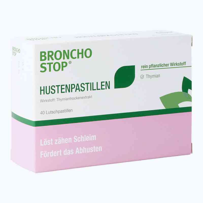 BRONCHOSTOP Thymian Lutschpastillen 40 stk von KWIZDA PHARMA GMBH PZN 08200053