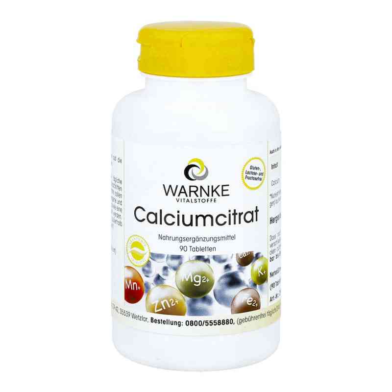 Calciumcitrat Tabletten 90 stk von Warnke Vitalstoffe GmbH PZN 11879811