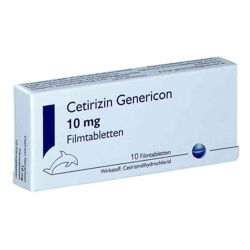 Cetirizin Genericon 10 mg Filmtabletten 10 stk von GENERICON PHARMA GES.M.B.H. PZN 08200486