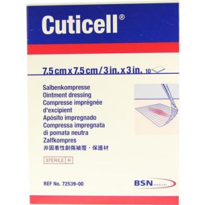 Cuticell Salbenkompresse 7,5x7,5 cm 10 stk von BSN medical GmbH PZN 04979021