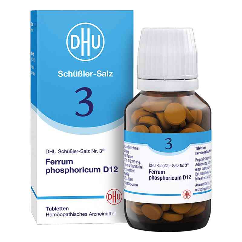 DHU Schüßler-Salz Nummer 3 Ferrum phosphoricum D12 Tabletten 200 stk von DHU-Arzneimittel GmbH & Co. KG PZN 02580510