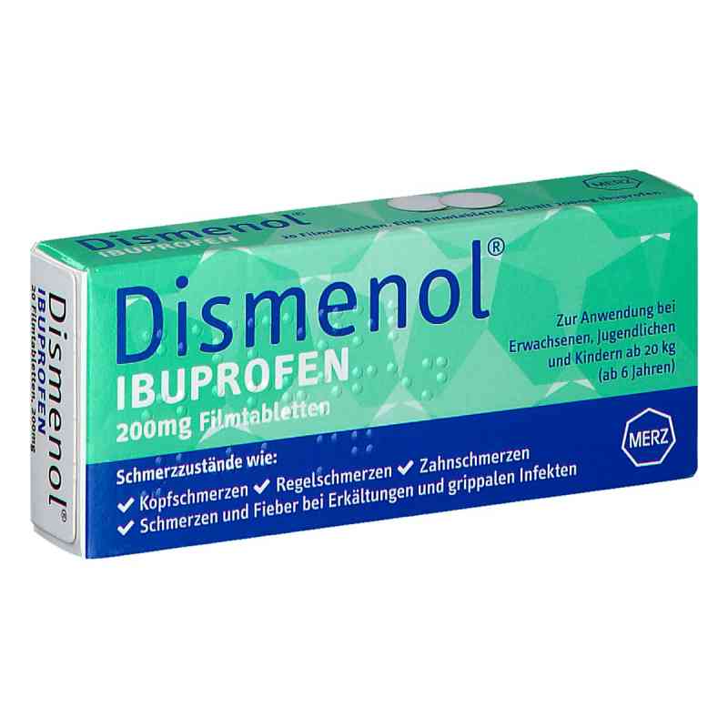 Dismenol Ibuprofen 200 mg Filmtabletten 20 stk von MERZ PHARMA AUSTRIA GMBH PZN 08200502