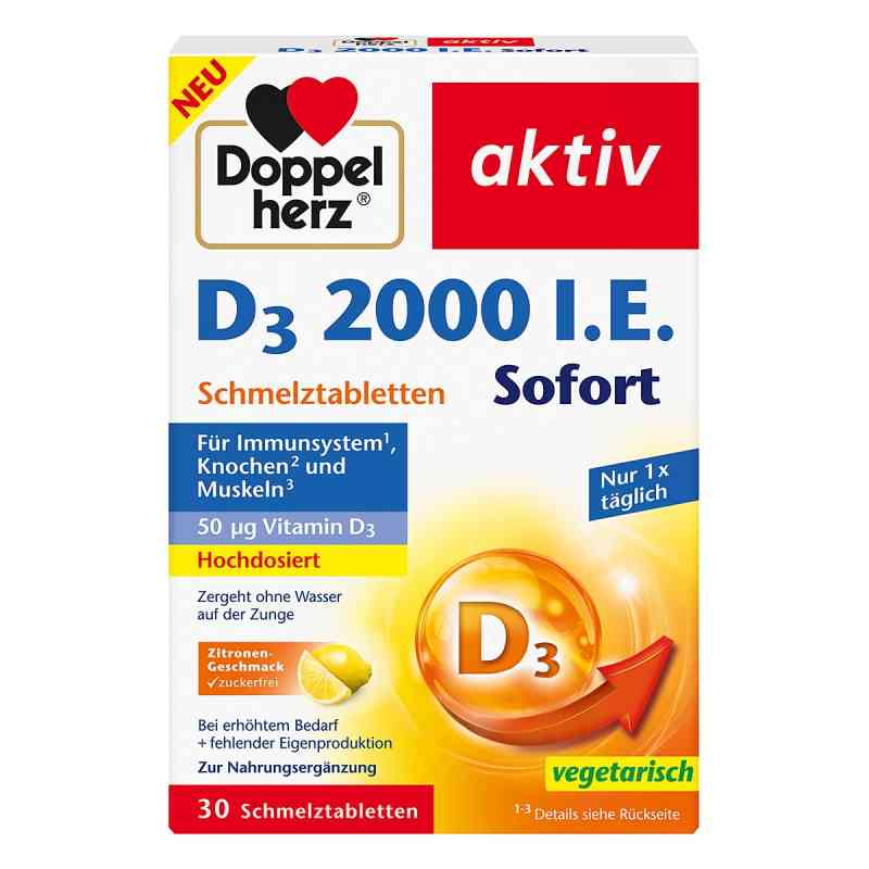 Doppelherz D3 2000 I.e. Sofort Schmelztabletten 30 stk von Queisser Pharma GmbH & Co. KG PZN 17841198