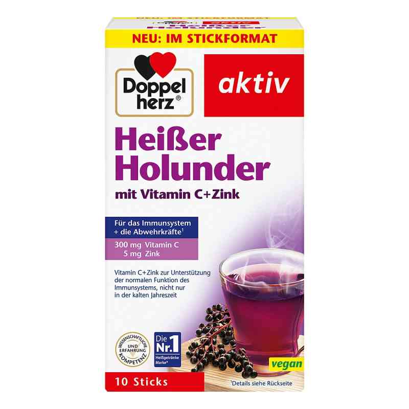 Doppelherz Heisser Holunder mit Vitamin C +Zink Granulat 10 stk von Queisser Pharma GmbH & Co. KG PZN 09071450