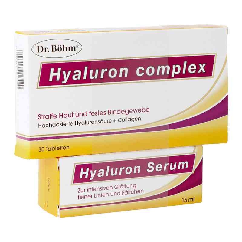 Dr. Böhm Hyaluron complex Tabletten + Hyaluron Serum 1 Pck von APOMEDICA PHARMAZEUTISCHE PRODUK PZN 08200282