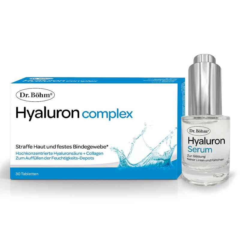 Dr. Böhm Hyaluron complex Tabletten + Hyaluron Serum 1 Pck von APOMEDICA PHARMAZEUTISCHE PRODUKTE GMBH PZN 08200282