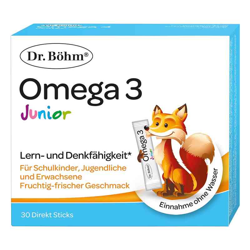 Dr. Böhm Junior Omega 3 Direkt Sticks 30 stk von APOMEDICA PHARMAZEUTISCHE PRODUKTE GMBH PZN 08200247