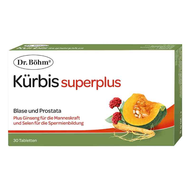 Dr. Böhm Kürbis superplus Tabletten 30 stk von APOMEDICA PHARMAZEUTISCHE PRODUKTE GMBH PZN 08200033