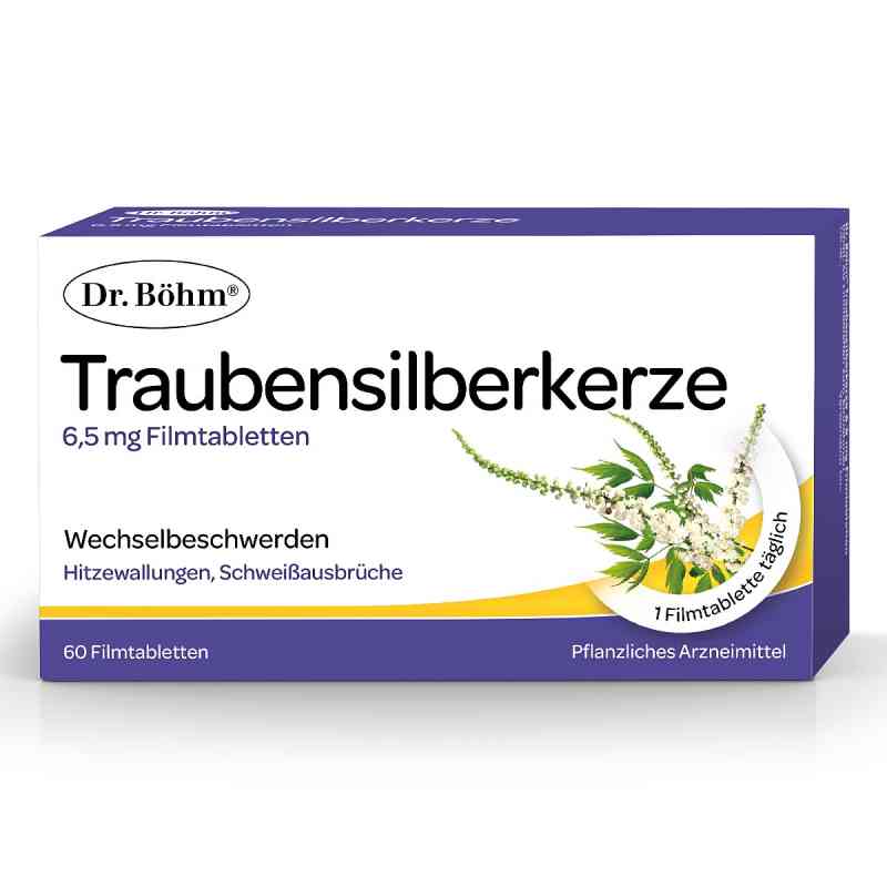 Dr. Böhm Traubensilberkerze 6,5 mg Filmtabletten 60 stk von APOMEDICA PHARMAZEUTISCHE PRODUKTE GMBH PZN 08200266