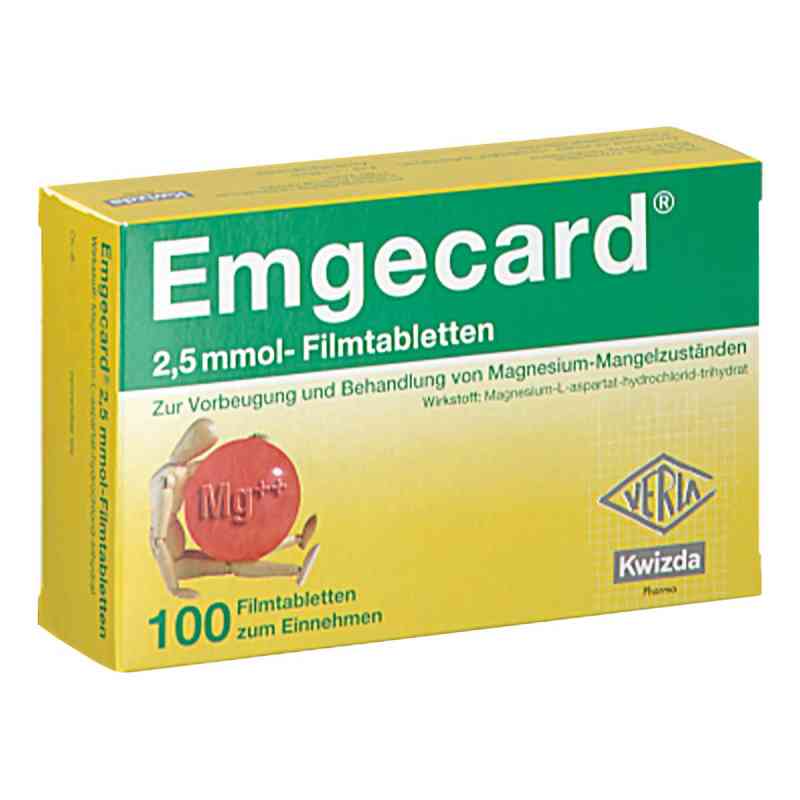 Emgecard 2,5 mmol Filmtabletten 100 stk von KWIZDA PHARMA GMBH PZN 08201872