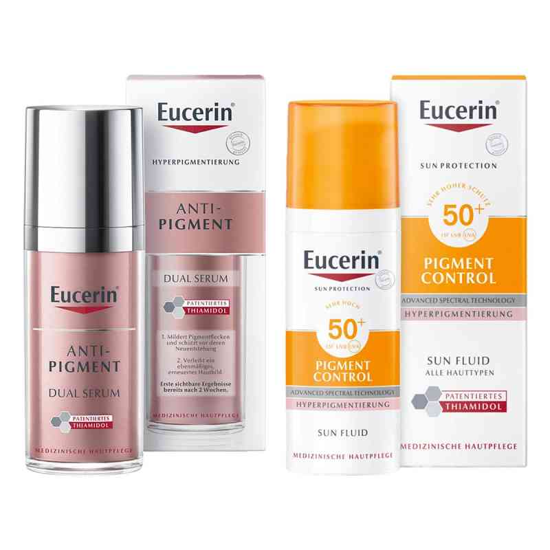 Eucerin Anti-Pigment Dual Serum + Sun Pigment Control Face Fluid 1 Pck von Beiersdorf AG Eucerin PZN 08102723