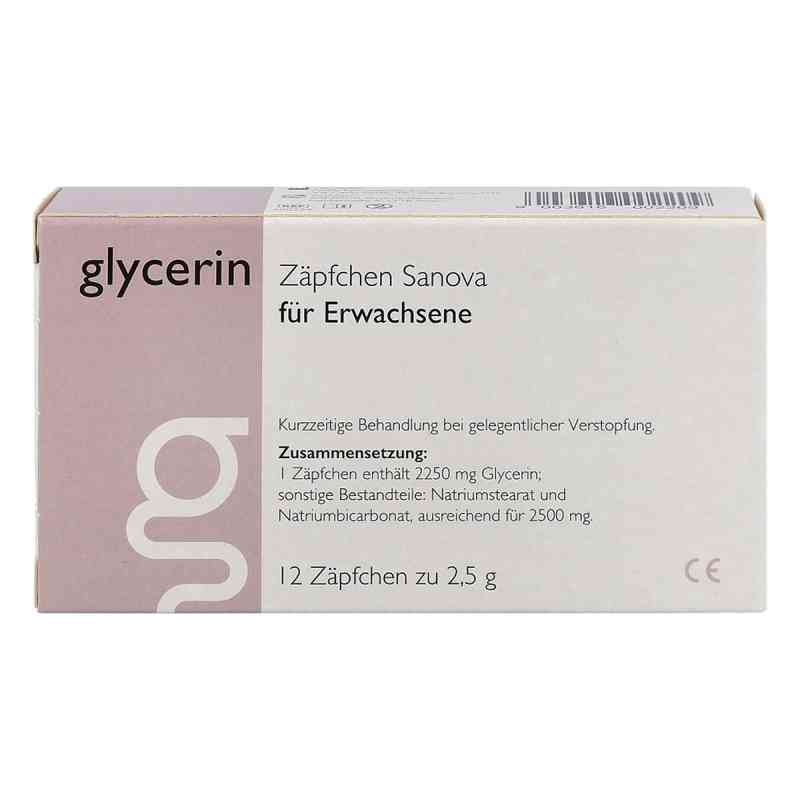 Glycerin Zäpfchen Sanova MP für Erwachsene 12 stk von SANOVA PHARMA GESMBH, OTC PZN 08202538