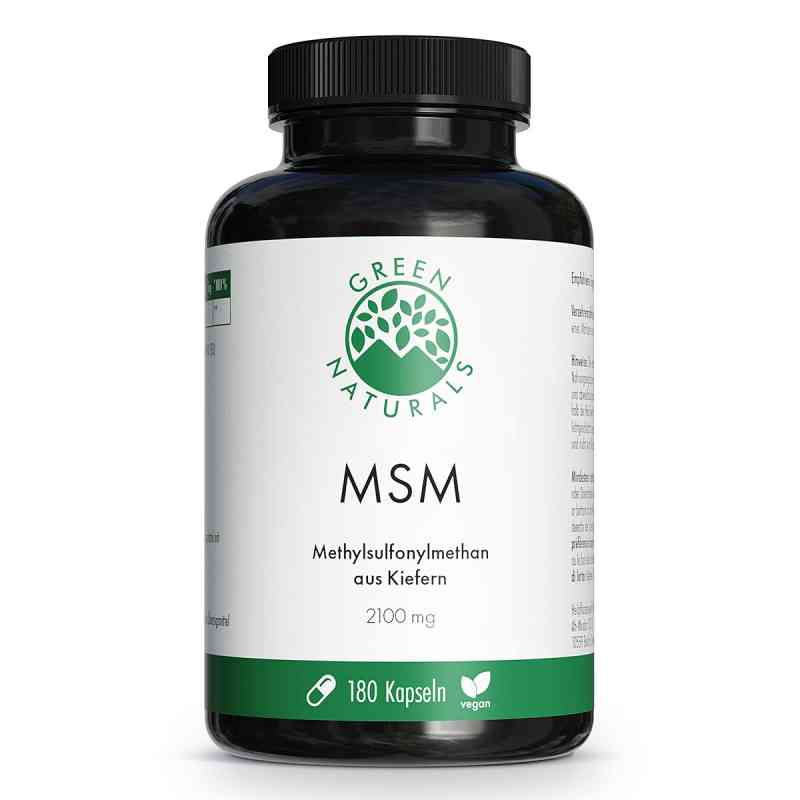 Green Naturals MSM 2100mg Kapseln vegan hochdosiert 180 stk von Heilpflanzenwohl GmbH PZN 19518076