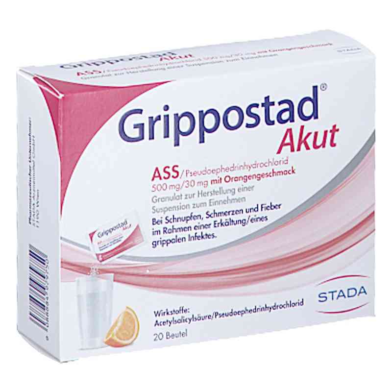 Grippostad Akut 500 mg/30 mg mit Orangengeschmack 20 stk von STADA ARZNEIMITTEL GMBH, OTC PZN 08201888