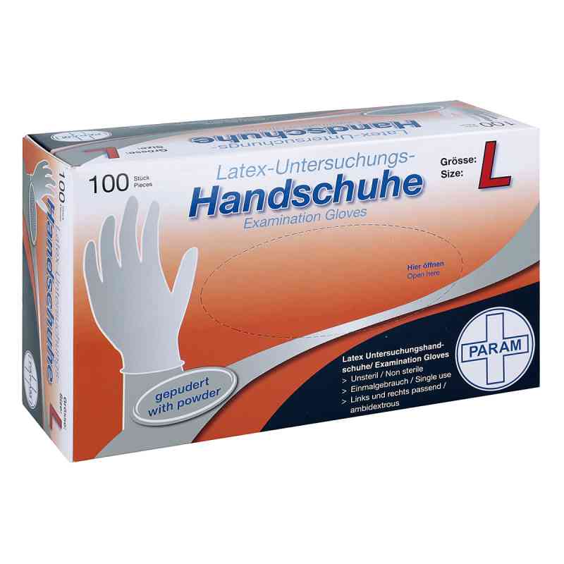 Handschuhe Einmal Latex gepudert L 100 stk von Param GmbH PZN 04818967