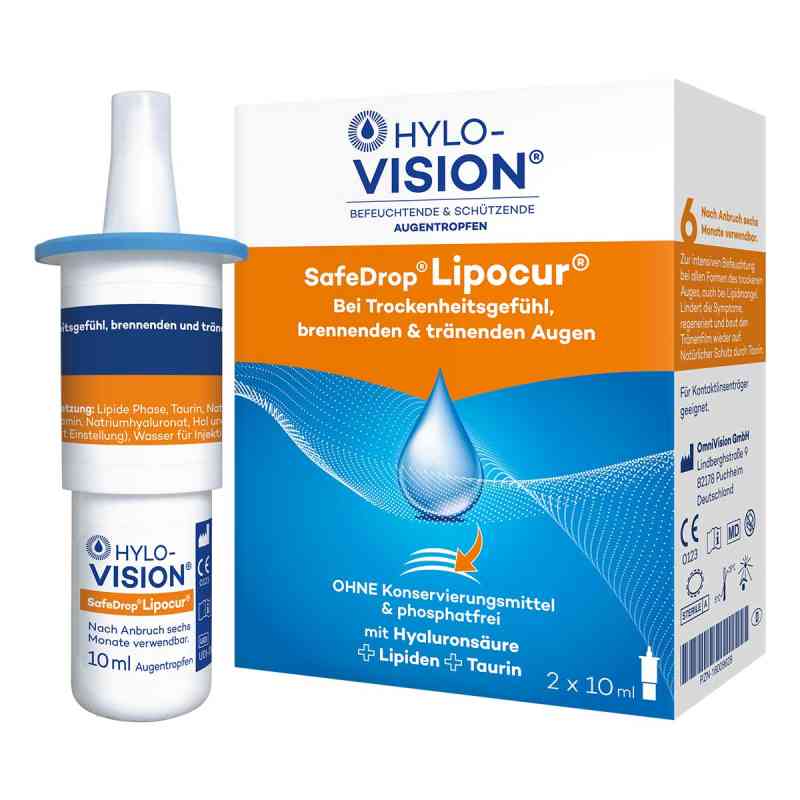 Hylo-Vision Safedrop Lipocur Augentropfen 2X10 ml von OmniVision GmbH PZN 16009629