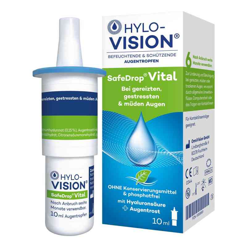 Hylo-Vision Safedrop Vital Augentropfen 10 ml von OmniVision GmbH PZN 16009581