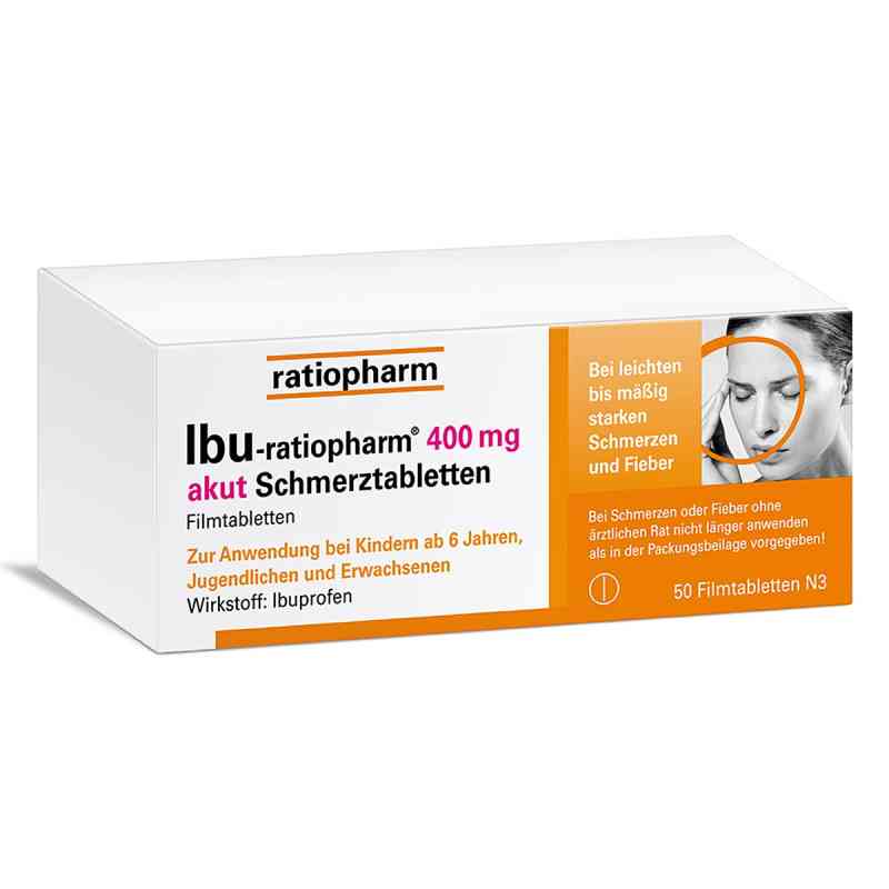 IBU ratiopharm 400 akut Schmerztabletten 50 stk von ratiopharm GmbH PZN 10019621