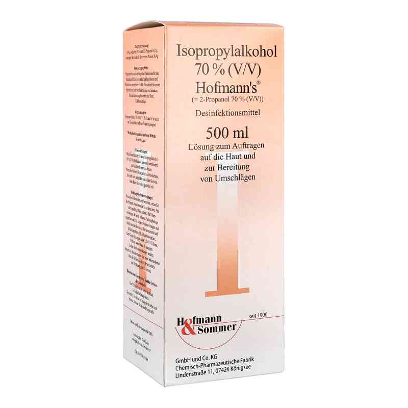Isopropylalkohol 70% V/v Hofmann's 500 ml von Hofmann & Sommer GmbH & Co. KG PZN 00691079